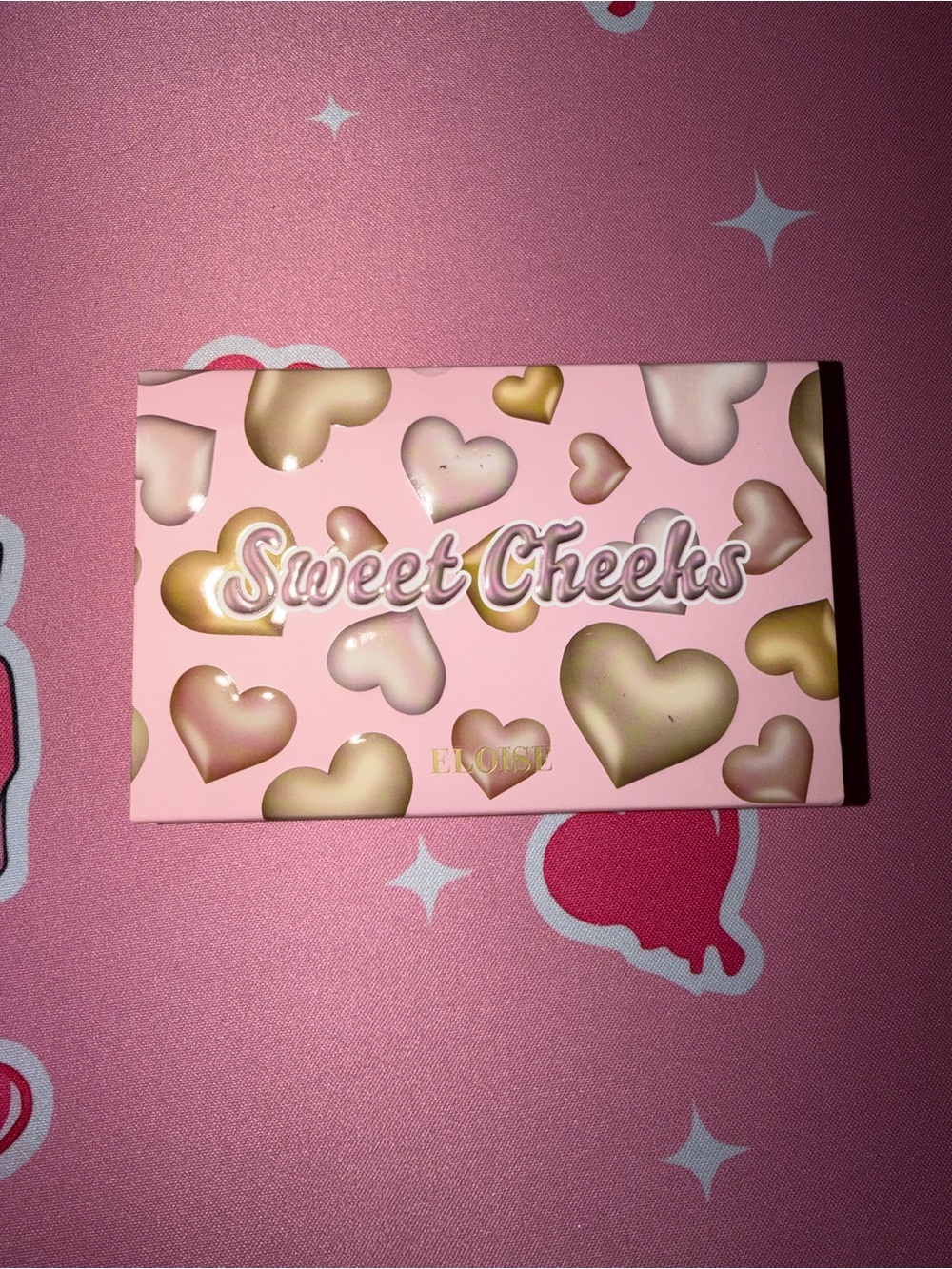 Eloise Sweet Cheeks Pink & Gold Heart Blush Palette